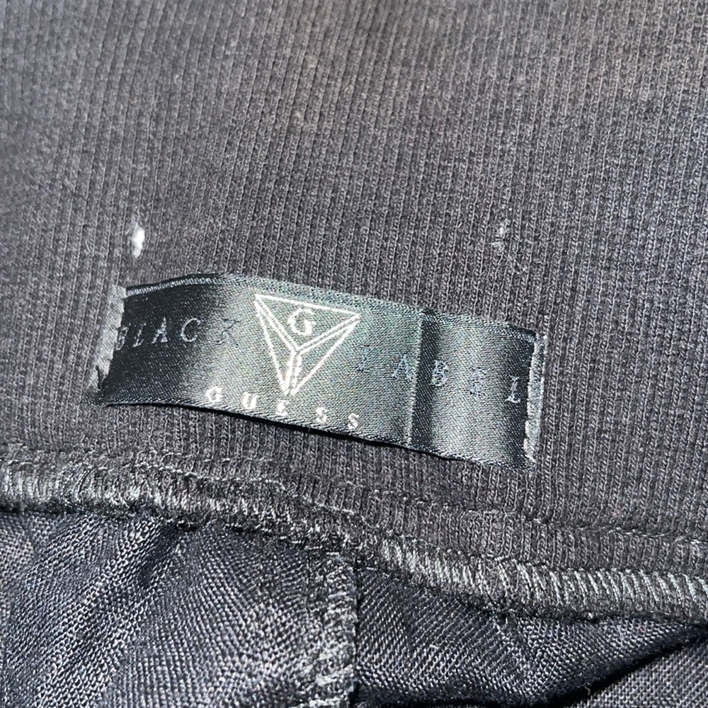 New Guess Premium Vintage Black Capris Crop Linen Blend Short Pants M - Picture 9 of 10